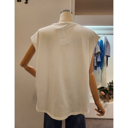 레터링 캡소매 루즈핏 티셔츠