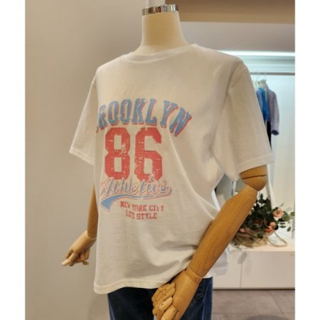 숫자 레터링 반팔 티셔츠