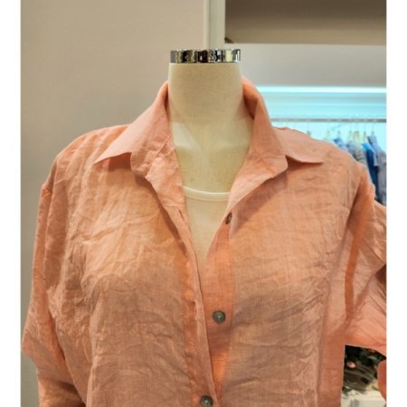 카라 크롭 셔츠