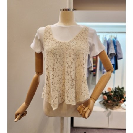 뜨개 자수 뷔스티에