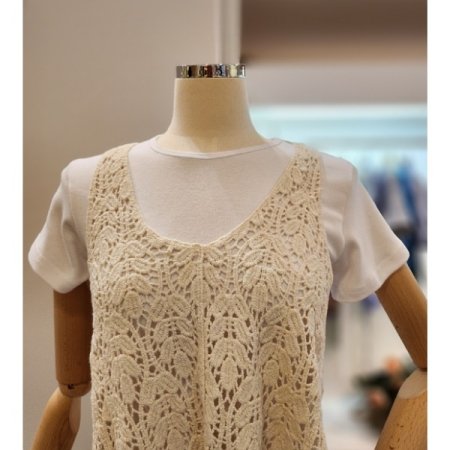 뜨개 자수 뷔스티에