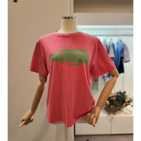 컬러 레터링 반팔 티셔츠