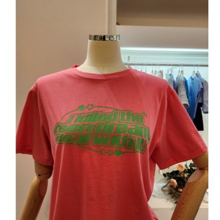 컬러 레터링 반팔 티셔츠