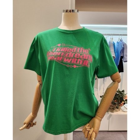 컬러 레터링 반팔 티셔츠