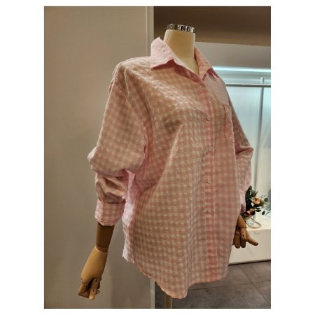 앞포켓 체크 카라 셔츠