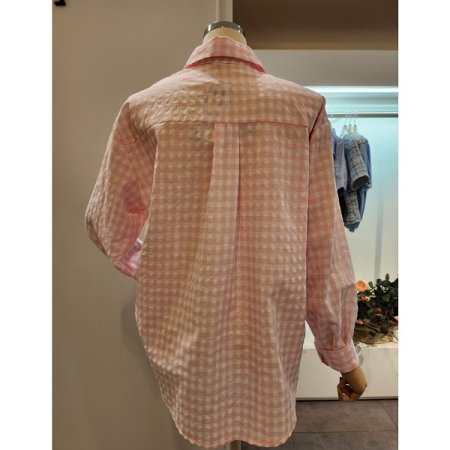 앞포켓 체크 카라 셔츠