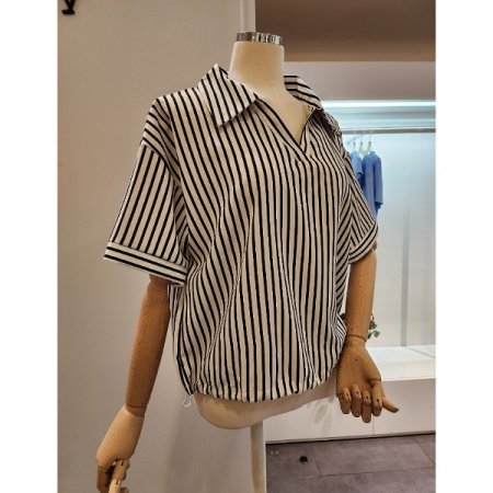 카라 스트라이프 셔츠