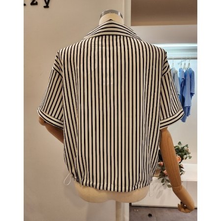 카라 스트라이프 셔츠