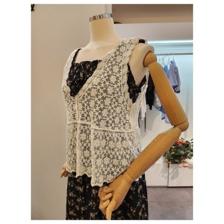 플라워 레이스 조끼