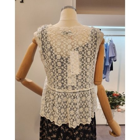 플라워 레이스 조끼