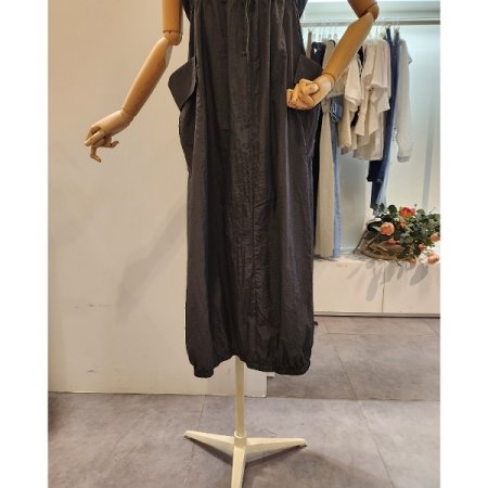 끈 스트링 양 카고 원피스