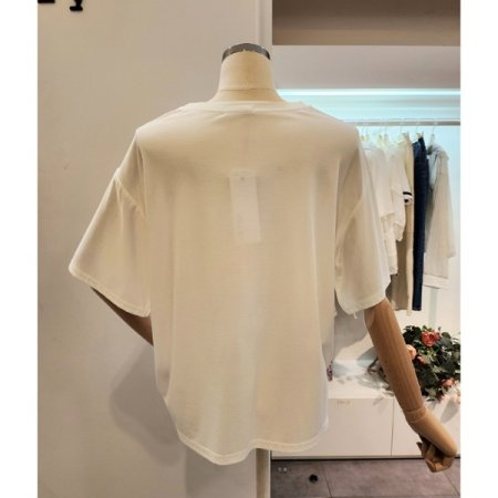 앞포켓 지퍼 트임 티셔츠