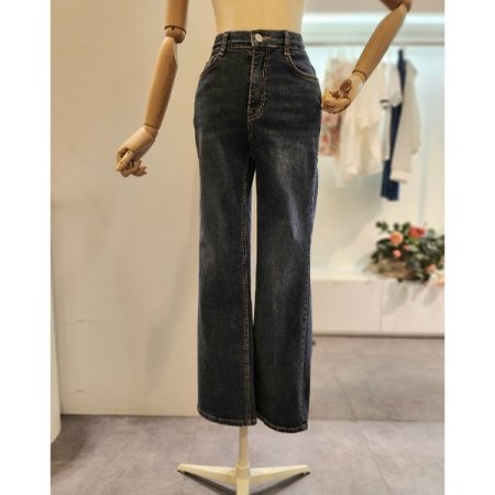 워싱 슬림핏 데님 부츠컷 팬츠