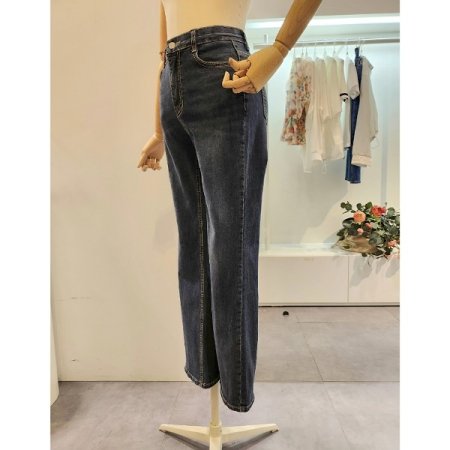 워싱 슬림핏 데님 부츠컷 팬츠