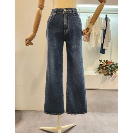 데님 워싱 부츠컷 팬츠