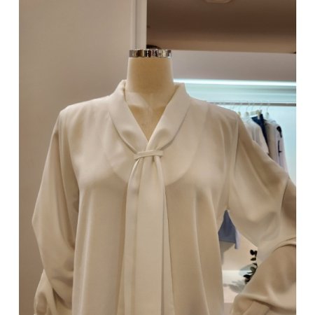 무지 타이 블라우스