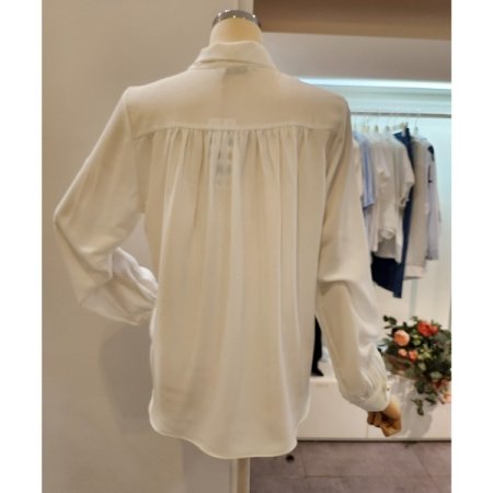 무지 타이 블라우스