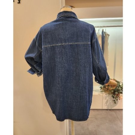 앞포켓 카라 데님 셔츠