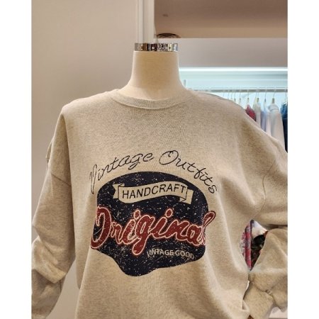 레터링 프린트 맨투맨 티셔츠