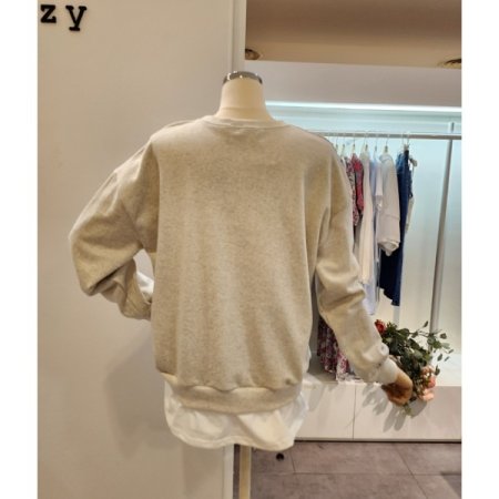 레터링 프린트 맨투맨 티셔츠