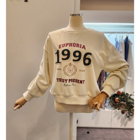 1996프린트 맨투맨 티셔츠