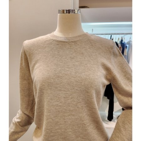 라운드넥 무지 긴팔 니트