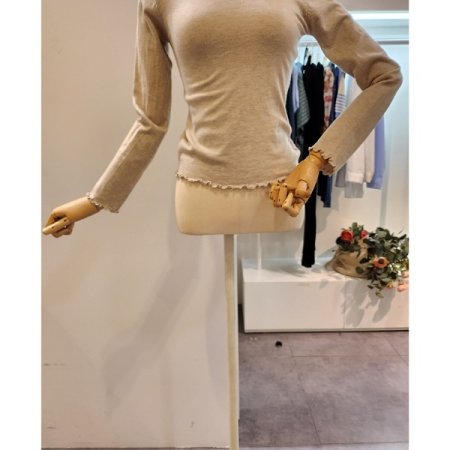 롤링 반목 무지 니트