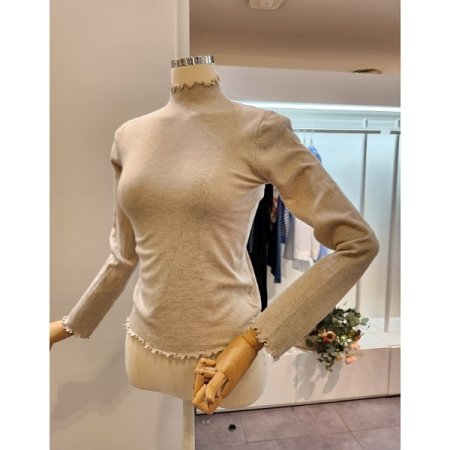 롤링 반목 무지 니트