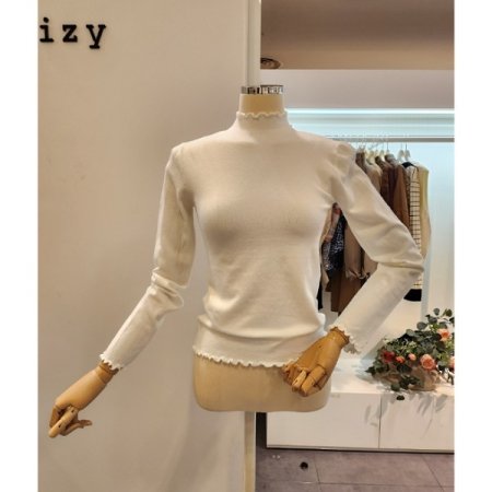 롤링 반목 무지 니트