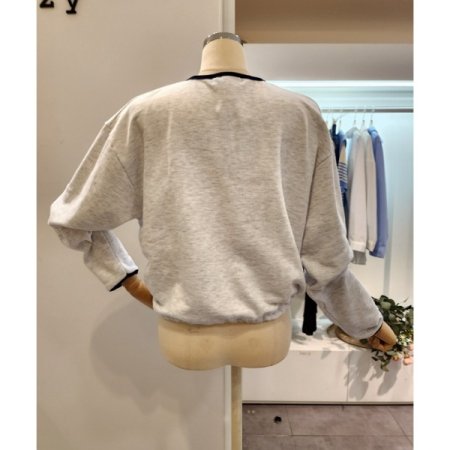 레터링 밑 스트링 맨투맨티셔츠