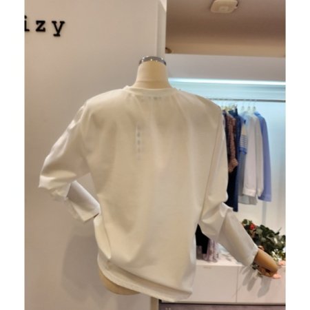 아트 프린트 긴팔 티셔츠