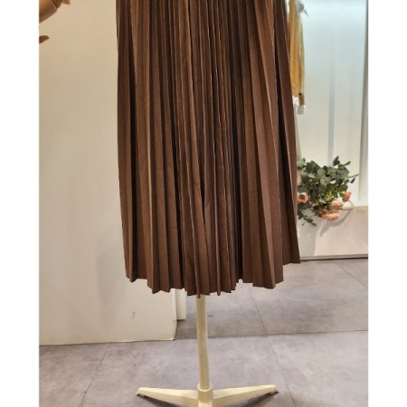 무지 플리츠 스커트