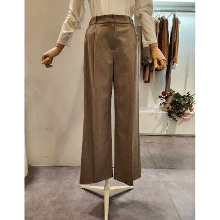 뒷밴딩 세미 와이드 슬랙스