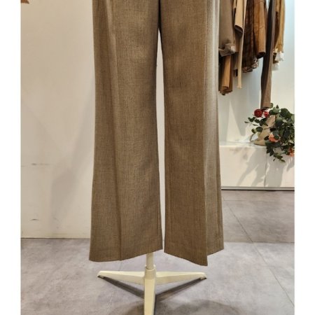 뒷밴딩 세미 와이드 슬랙스