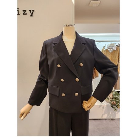 심플 카라 더블 자켓