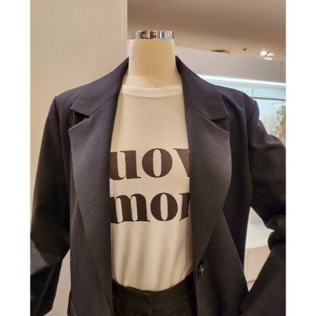 백 포인트 오버핏 카라 자켓