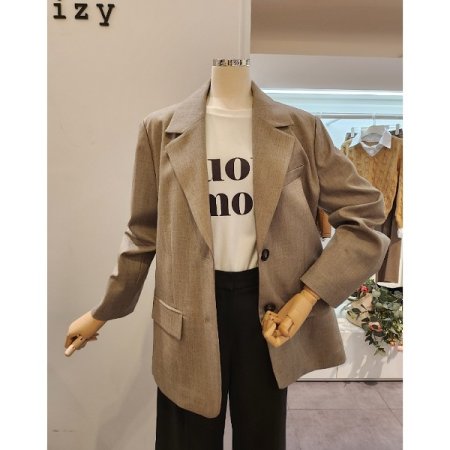 백 포인트 오버핏 카라 자켓