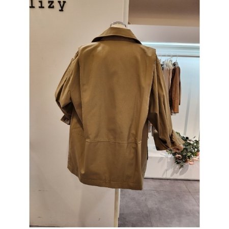 코듀로이 배색 카라 점퍼