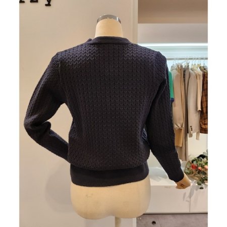 진주 단추 브이넥 가디건