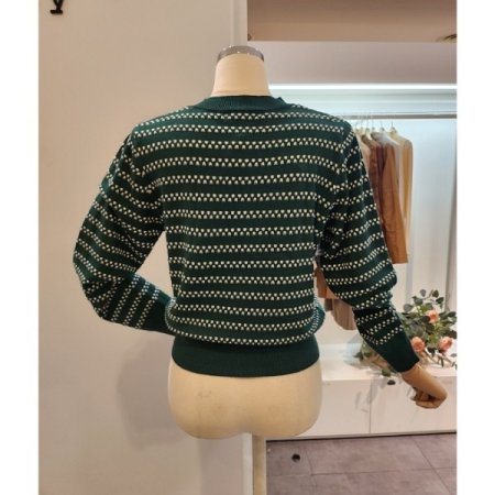 라운드넥 패턴 가디건