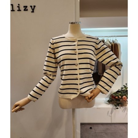 기본핏 스트라이프 가디건