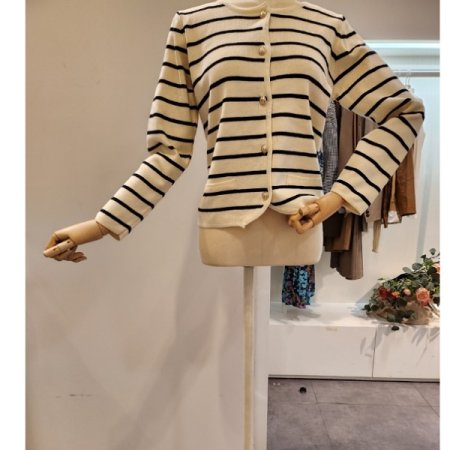 기본핏 스트라이프 가디건