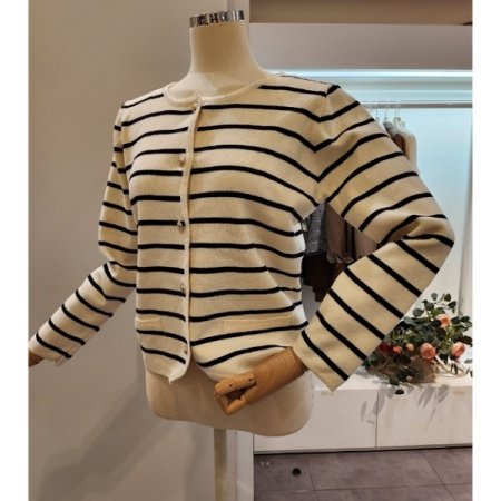 기본핏 스트라이프 가디건