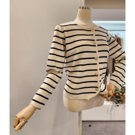 기본핏 스트라이프 가디건