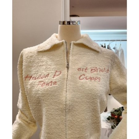 영문레터링 집업 투웨이 가디건