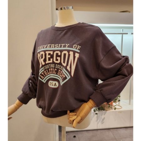 영문 프린트 루즈핏 맨투맨 티셔츠