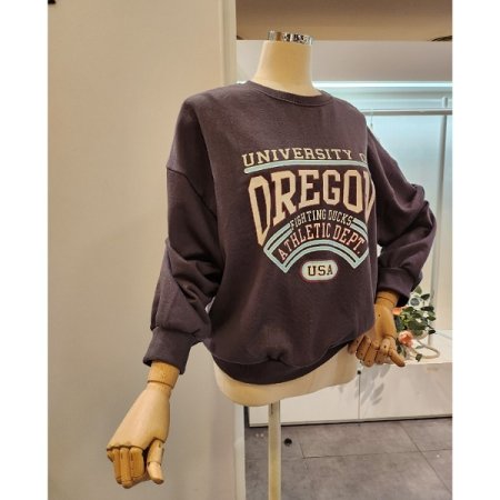 영문 프린트 루즈핏 맨투맨 티셔츠