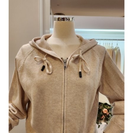 후드넥 심플 집업 가디건