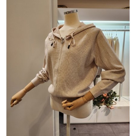 후드넥 심플 집업 가디건