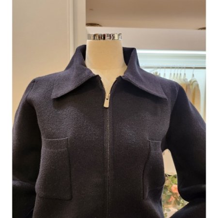 양포켓 퍼프 집업 가디건